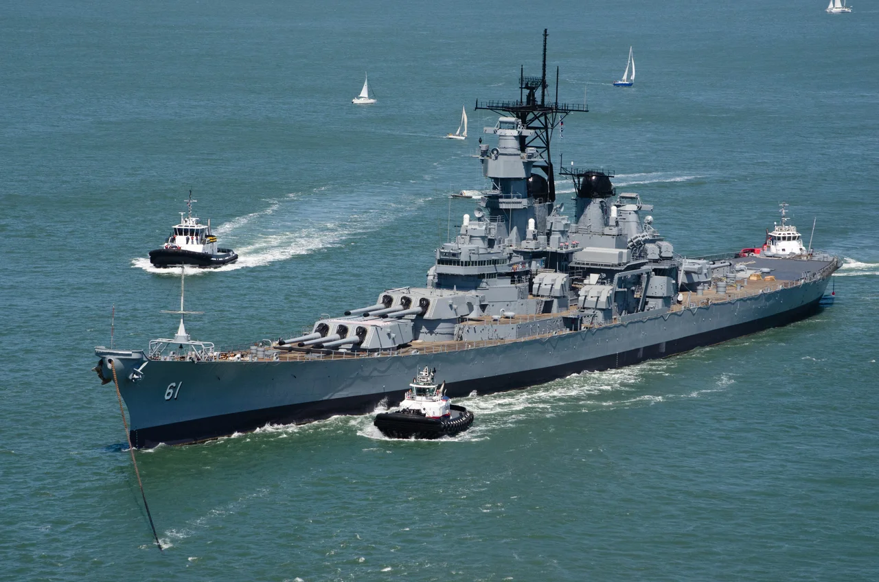 The Iowa had to change direction several times as it rounded Angel Island and entered the shipping lane to pass under the bridge.