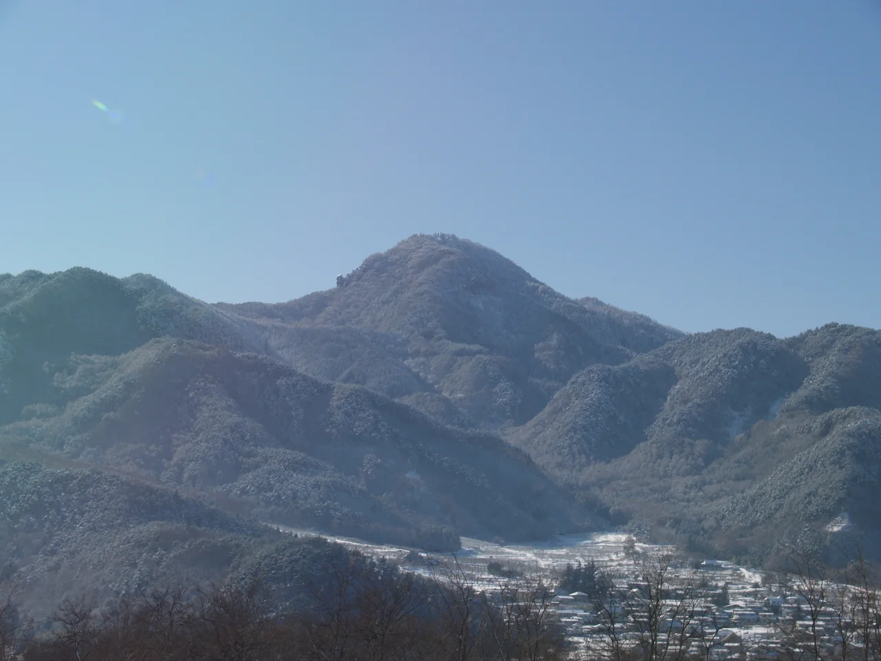 冠着橋より冠着山(姨捨山)を眺望 2012/01/06