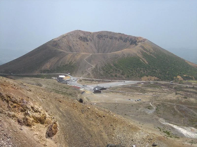 A picture of Mount Azuma-kofuji, a dormant volcano in Fukushima Prefecture, Japan. Image was taken with a Canon PowerShot SD450 Digital Elph camera and edited using a Paint Shop program on a laptop computer.